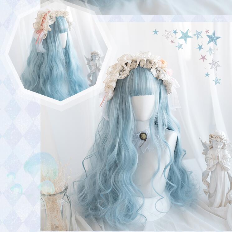 Lolita Blue curly wig WS2091