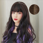 Black mix purple daily wig WS2333