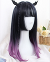 Japanese purple gradient playful wig WS2364