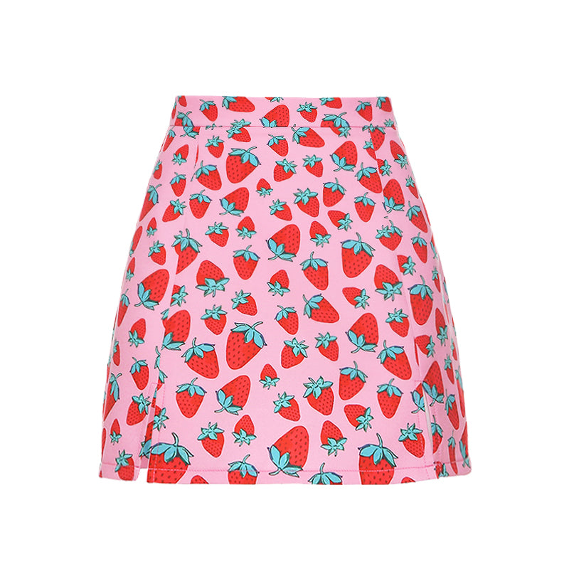 Pink strawberry skirt SS2042