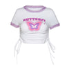 Butterfly sequin lace T-shirt SS2056