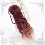 Lolita Burgundy Long Curly Hair Wig WS1024