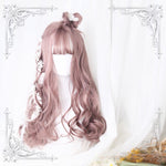 Lolita Pink brownLong Curly Wig WS1028