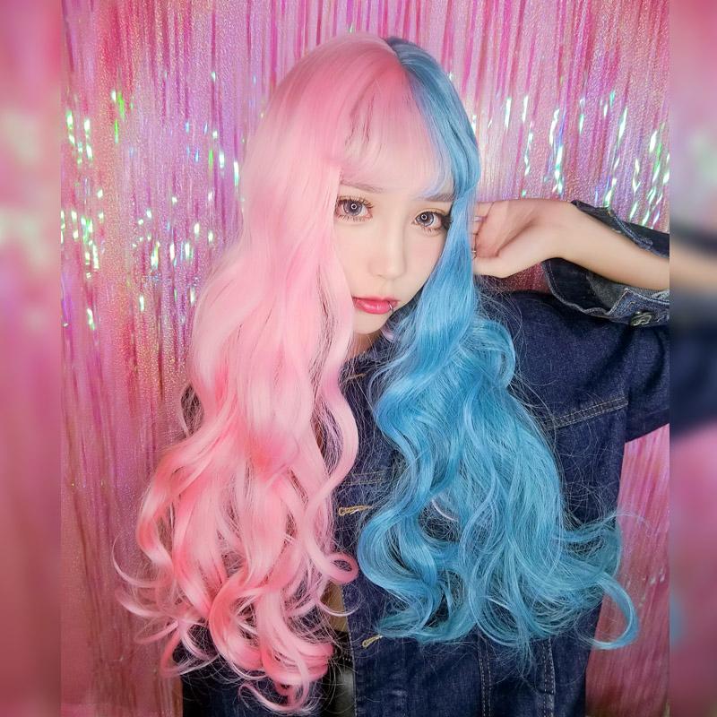 Big wave Harajuku lolita mixed color wig WS1184