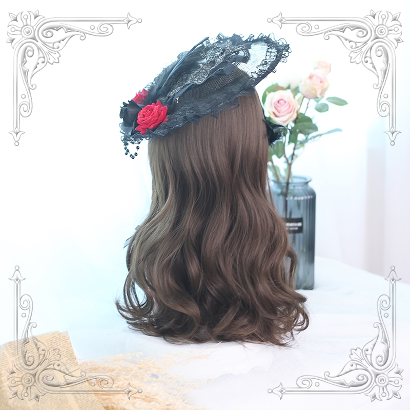 Lolita Brown Long Curly Wig WS1043