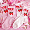 Pink Strawberry Milk Socks  SS1271