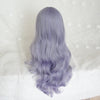 Purple-grey big wave long curly wig WS2171