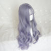 Purple-grey big wave long curly wig WS2171