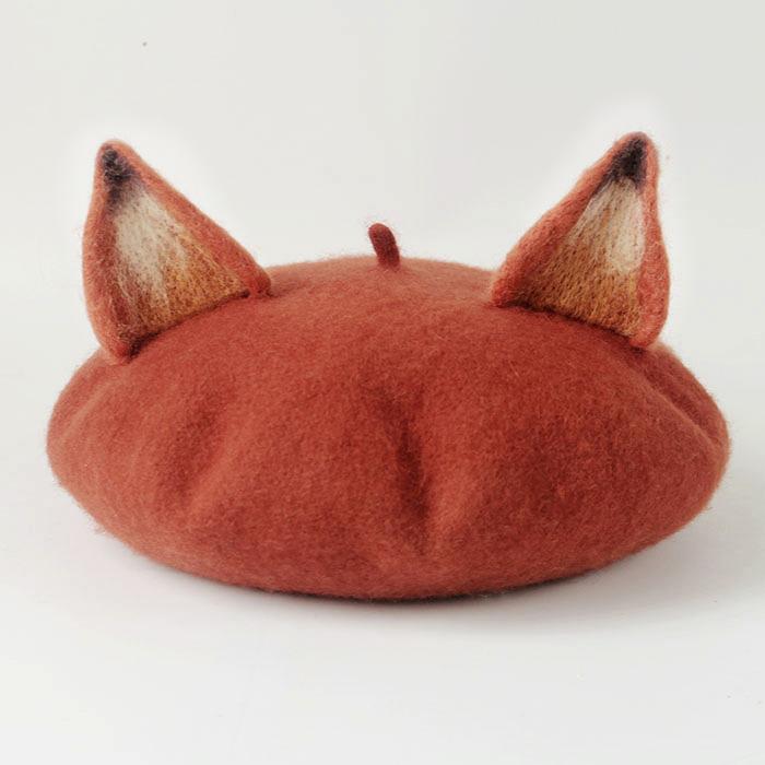 Cute fox ear painter cap Japanese beret WS3013