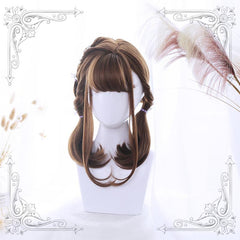 Lolita Gray Brown Curly Wig WS1057