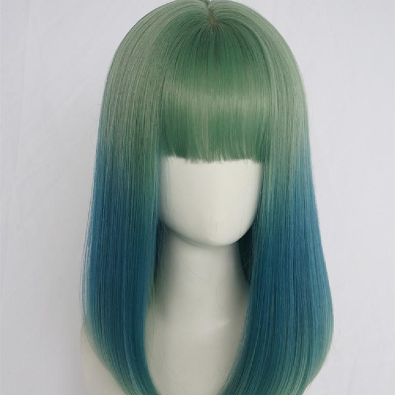 Short hair fashion green natural wig WS1164