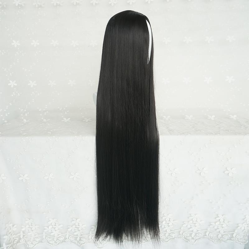 Lolita long straight hair natural black wig WS1222
