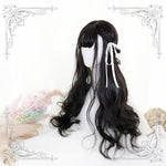Lolita Black Brown Long Curly Hair Wig WS1026