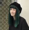 Harajuku Long Black Green Lolita Wig  WS1116