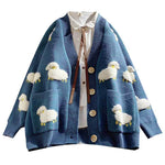 Jfashion Lamb Embroidery Cardigan Sweater  SS2985