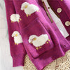 Jfashion Lamb Embroidery Cardigan Sweater  SS2985