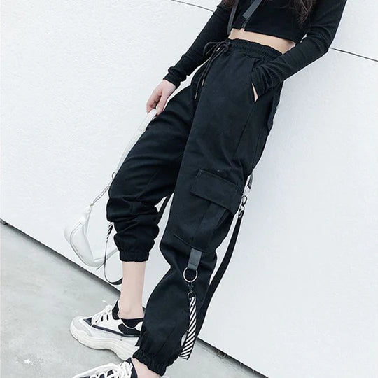 Dark Fashion Overalls Hip Hop Pants  SS2935