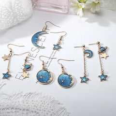 Blue Starry Planet Earrings SS2933