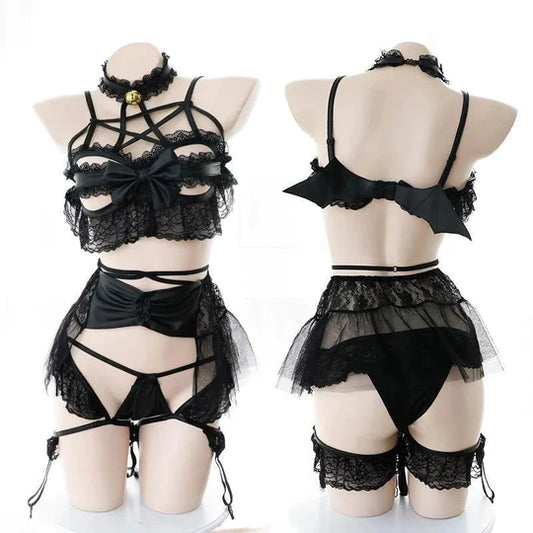 Sexy Lingerie Uniform Black Devil Temptation SS2996