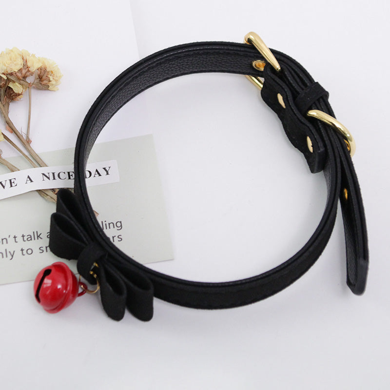Leather bow necklace  SS3091