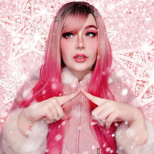 Harajuku Lolita Long Hair Pink Wig WS1226