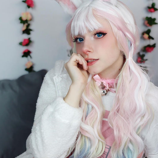 Ice cream macaron double ponytail fairy lolita wig WS2059