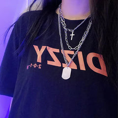 Hip-hop cross necklace sweater chain  SS2943