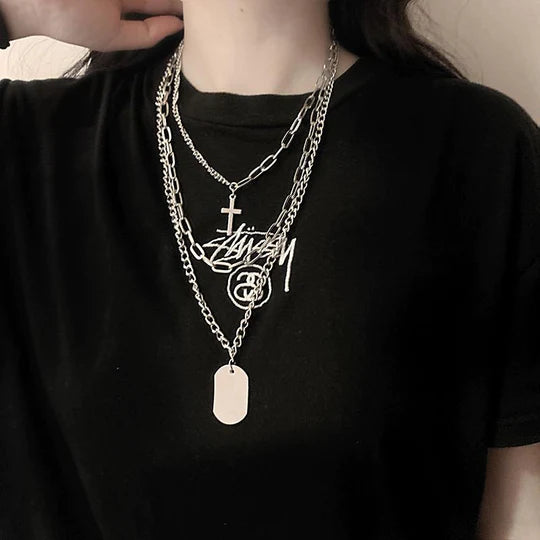 Hip-hop cross necklace sweater chain  SS2943