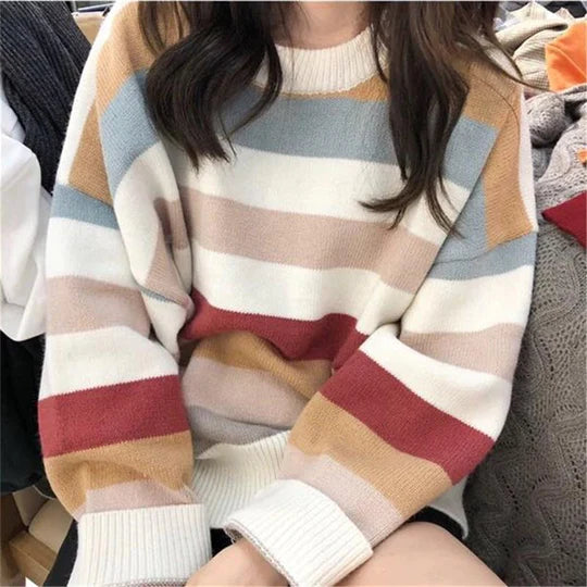 Lazy Stripe Knitted Sweaters SS2959